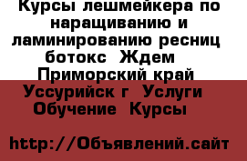  Курсы лешмейкера по наращиванию и ламинированию ресниц, ботокс. Ждем. - Приморский край, Уссурийск г. Услуги » Обучение. Курсы   